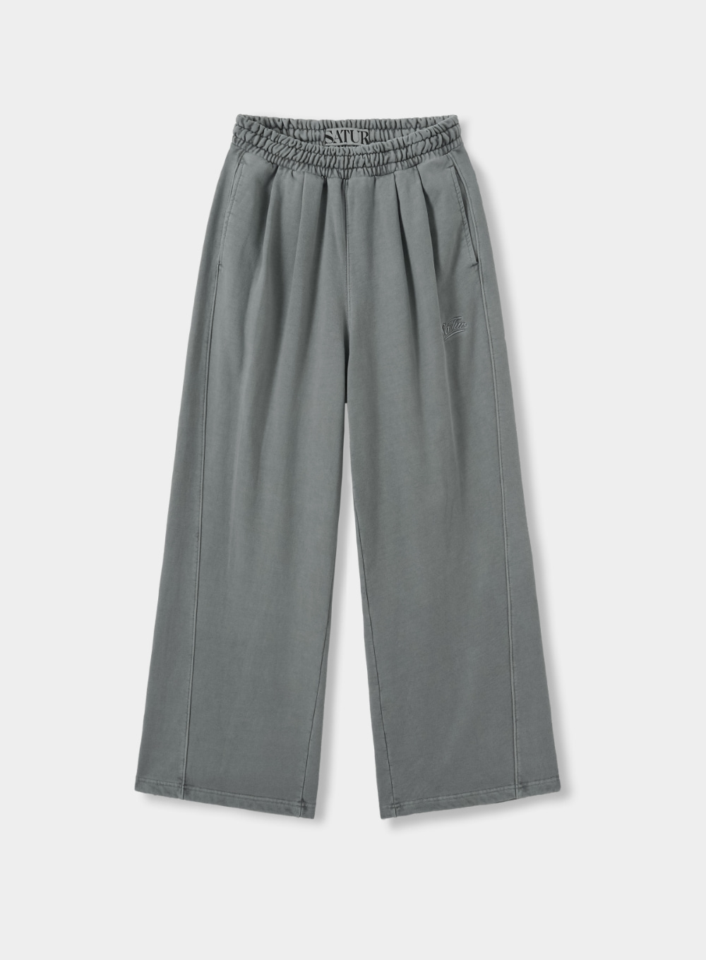 Atina Wide Banding Sweatpants - Vintage Gray