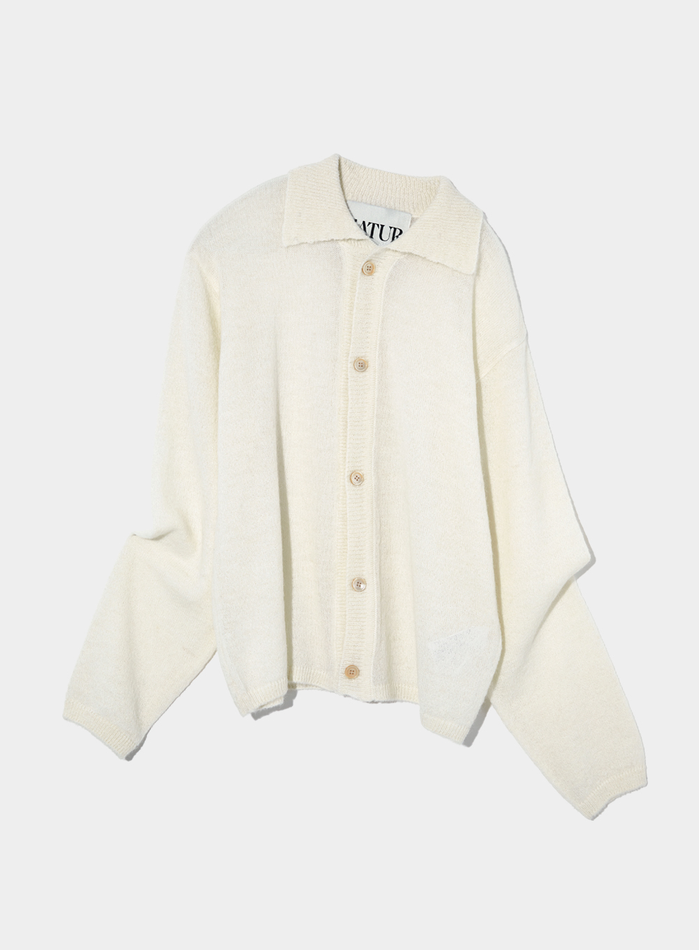 Summer Alpaca Transfer Layering Knit Shirts - Pure Ivory