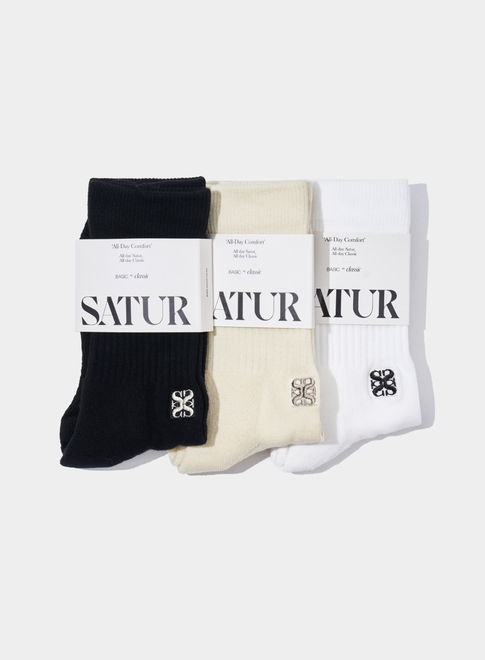 [3PACK] All Day Satur Crew Socks