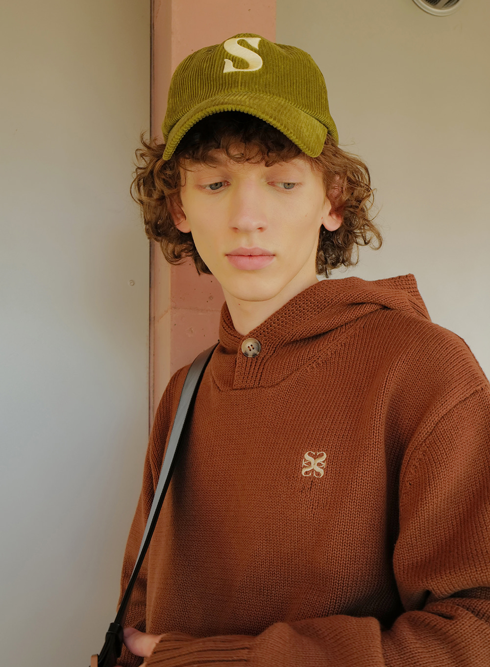 Vintage Casual Corduroy Ball Cap - Olive Green