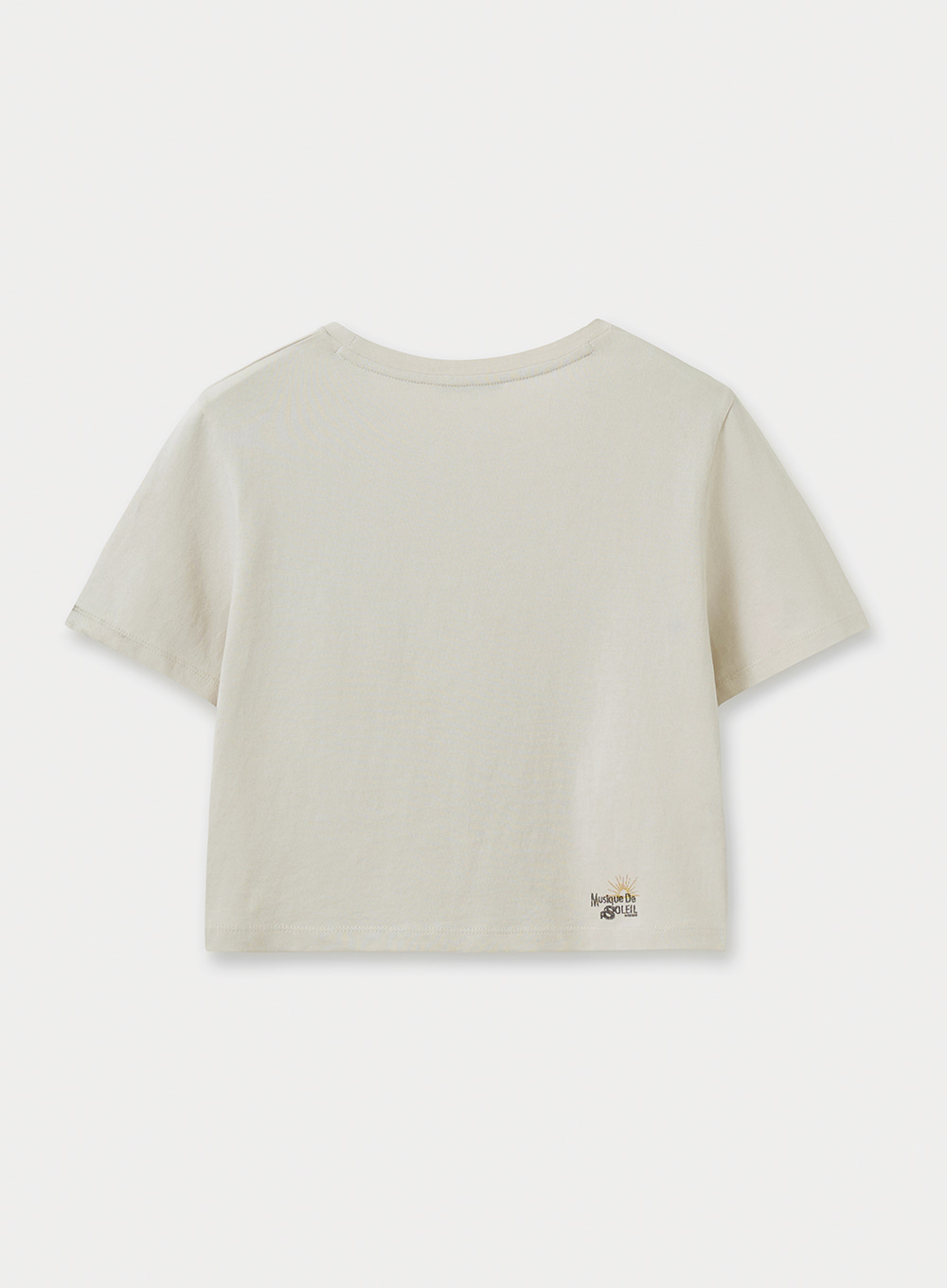 [Piscess X Satur Woman]Sun-Up Crop T-Shirts - Fade Oatmeal