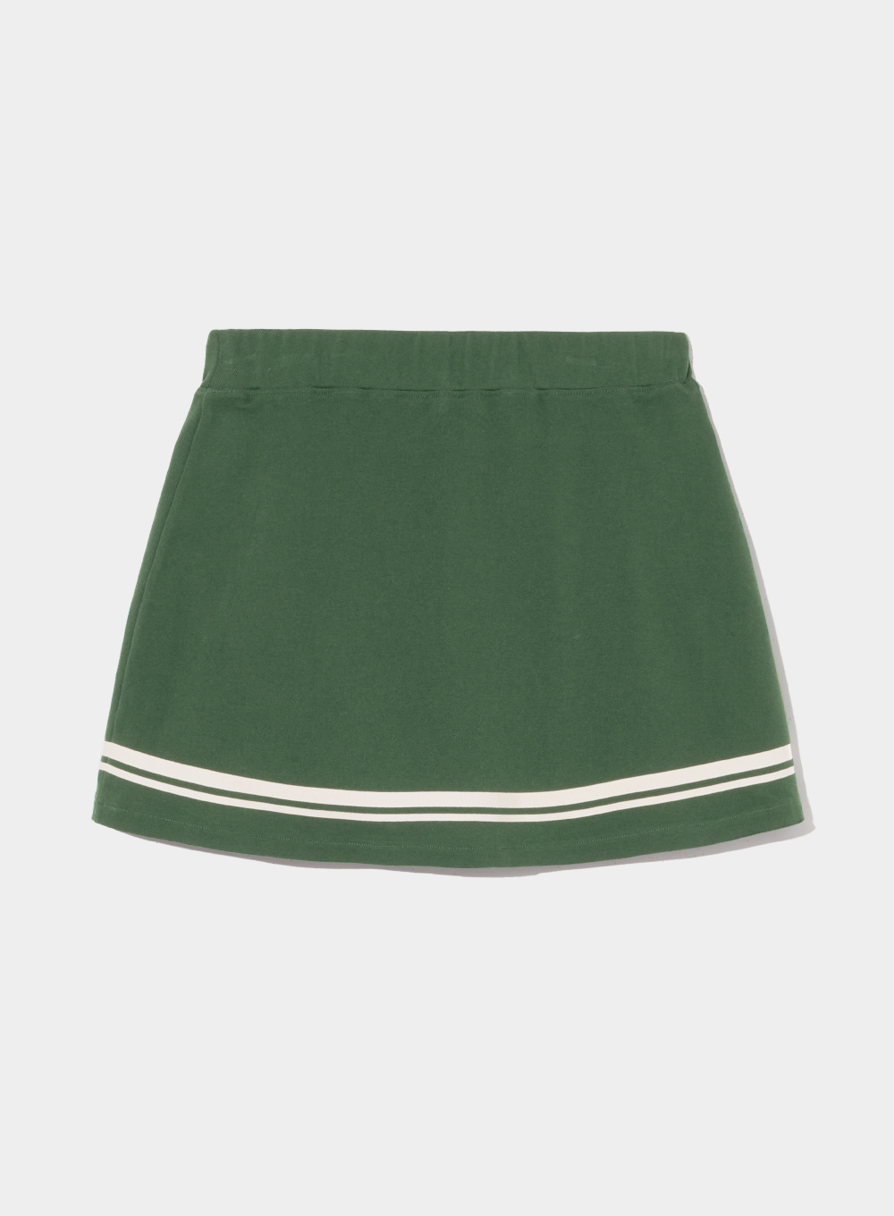 [Satur X Diadora] Woman Pleated tennis skirt - Green Ivory