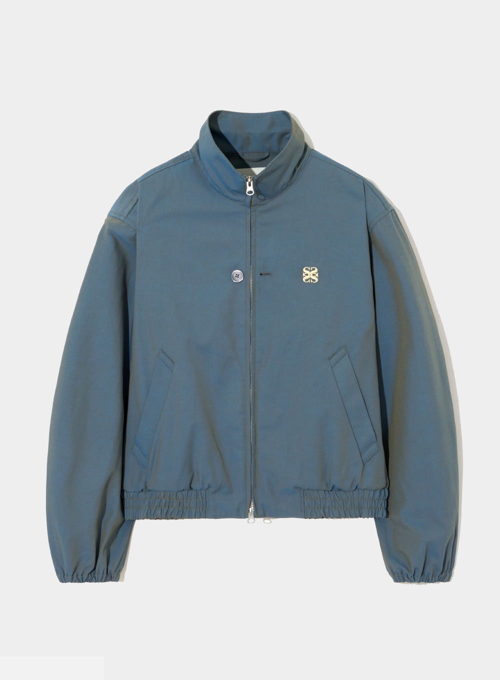 Lecce Two Tone Zip Up Jacket - Emerald Blue