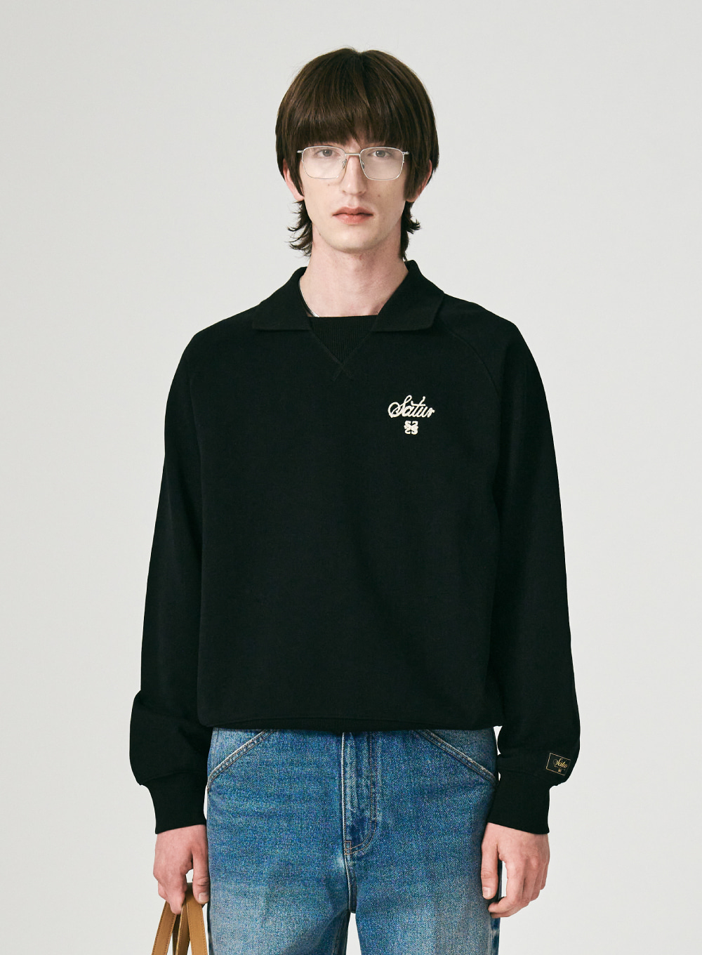 Lausanne V-Neck Collar Sweatshirts - Classic Black