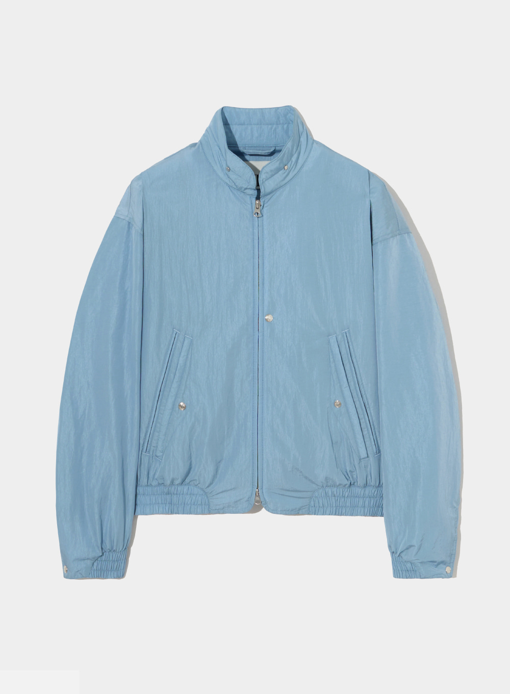 Santee Nylon Oversized Blouson Ma-1 Jacket - Soft Blue
