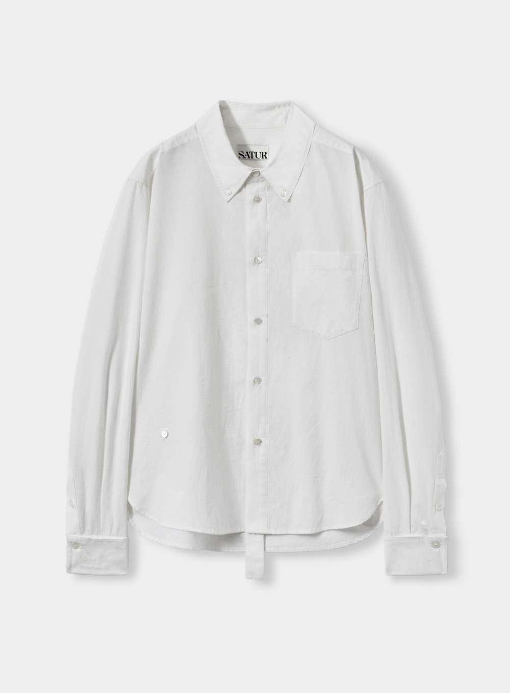 [10월 11일 예약배송] Hills Tie Shirts - Paper White