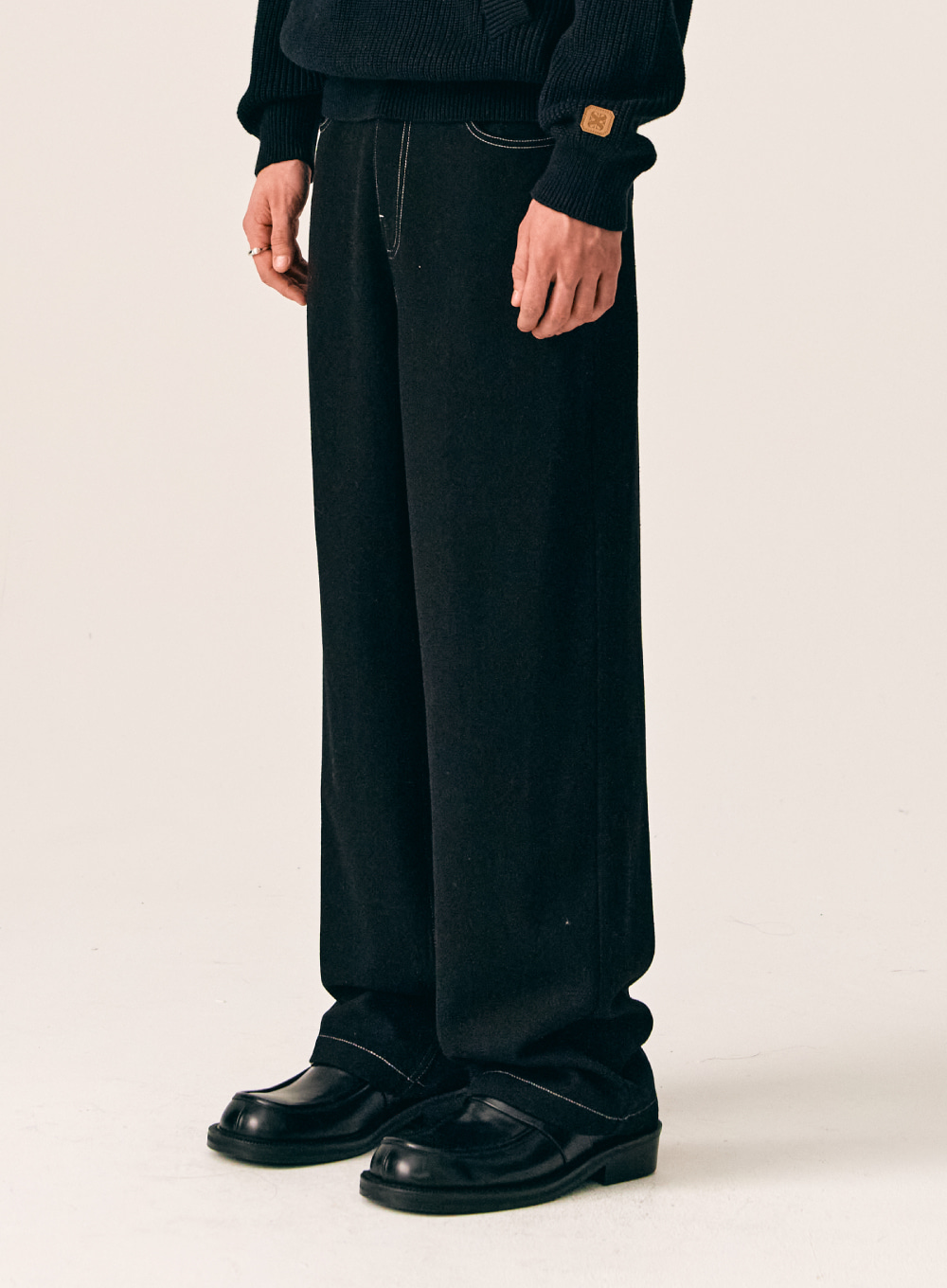 [10월 9일 예약배송]Classic Wool Blend Pants - Classic Black