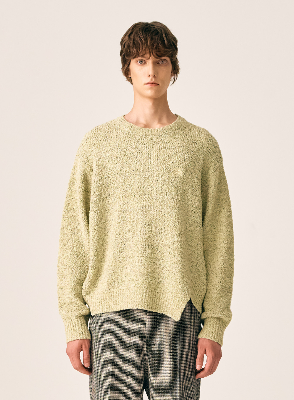[10월 9일 예약배송]Dublin Unbalanced Wool Blend Knit - Sage Green