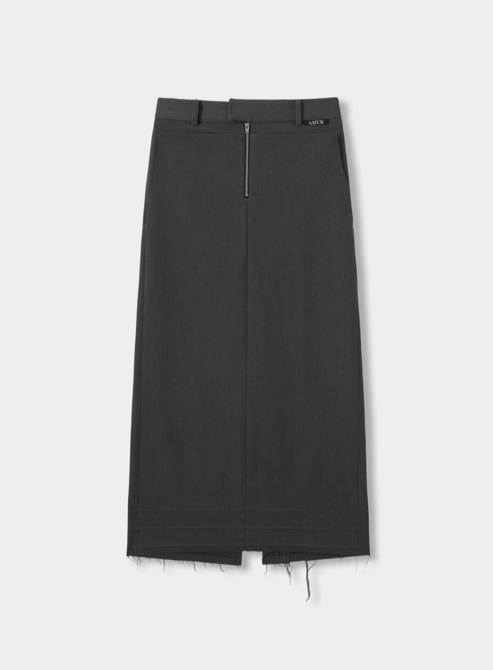 Slope Lowrise Pocket Maxi Skirt - Charcoal Gray
