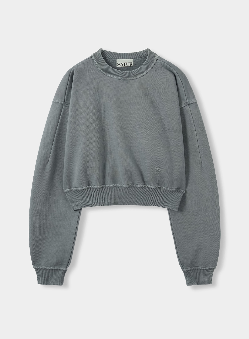 [10월 6일 예약배송] Wells Crop Sweatshirt - Vintage Gray