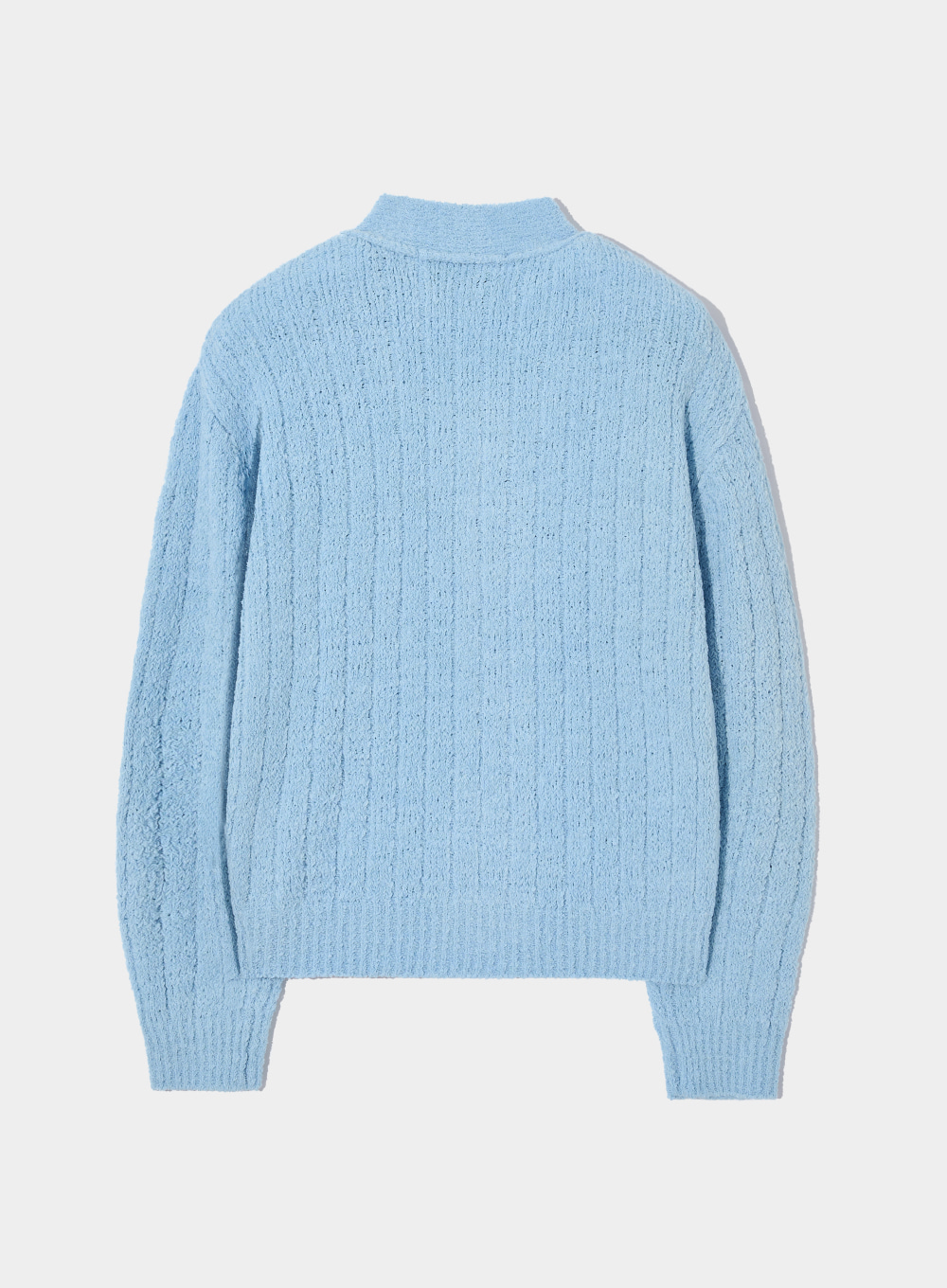 Faro Over Size Wool Blend Cardigan - Baby Blue