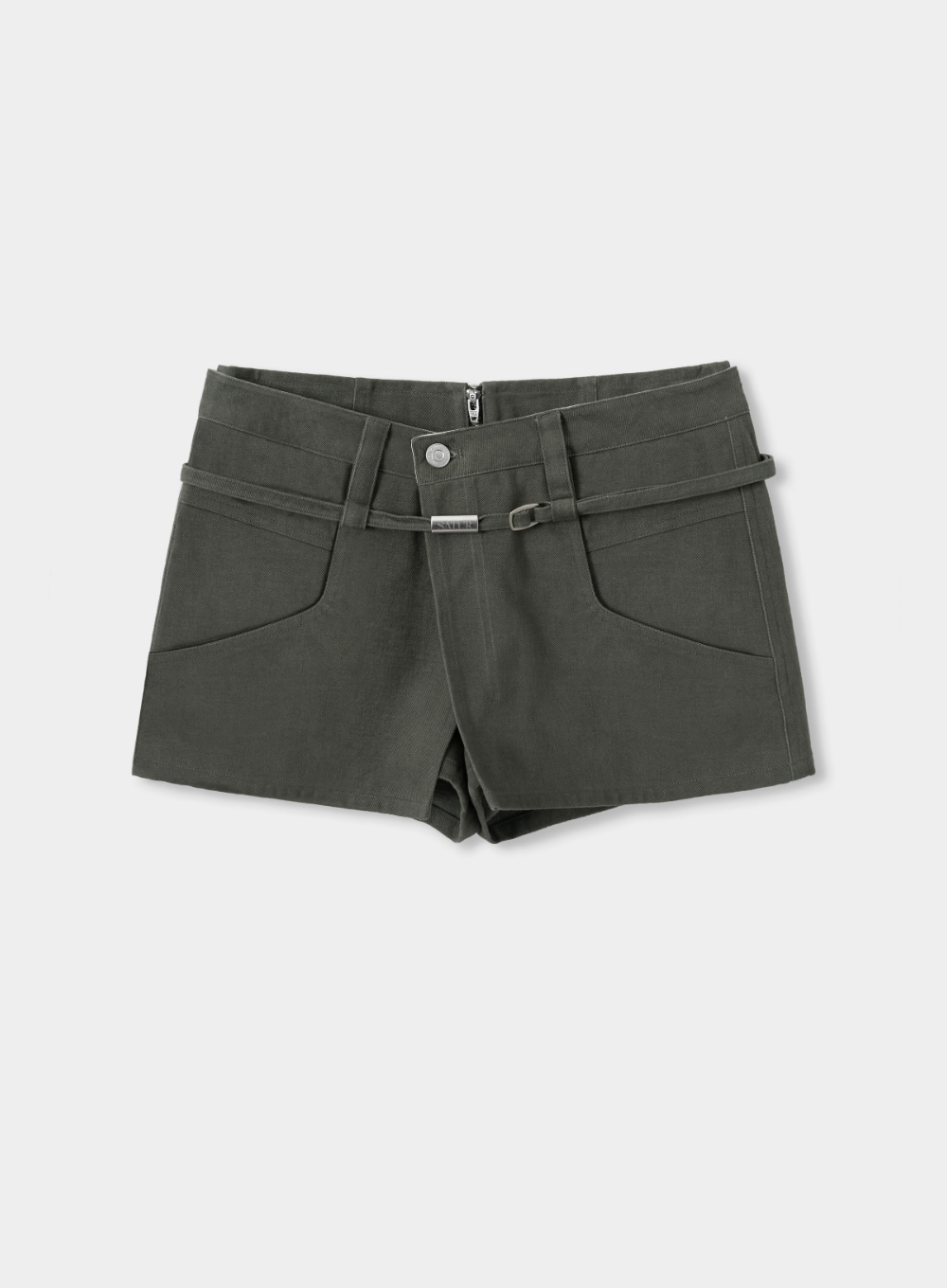 Pitton Cotton Skirt Pants - Khakish Charcoal