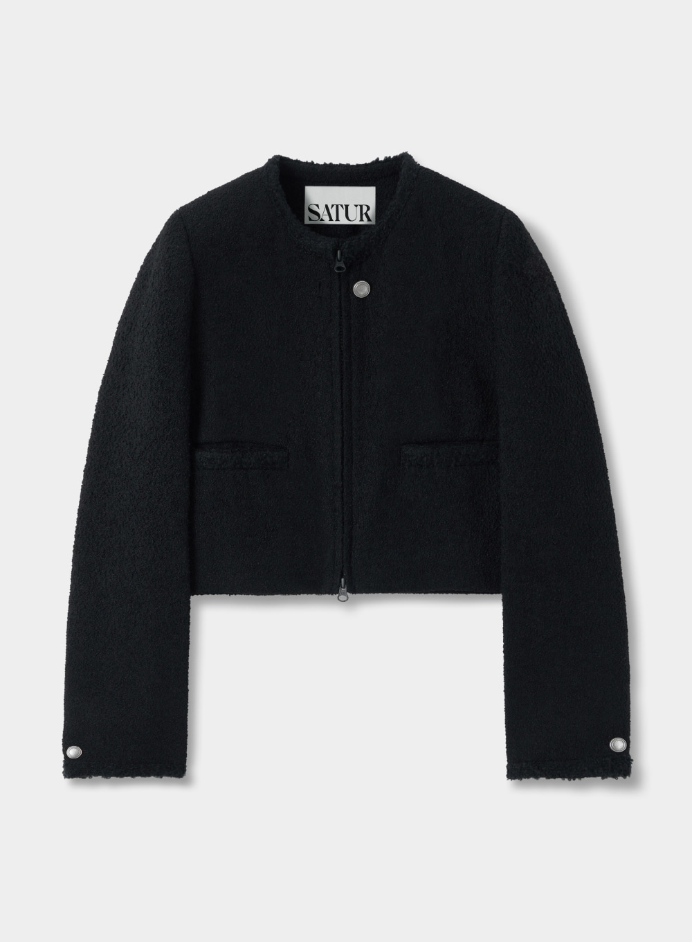 Hurst Tweed Crop Jacket - Boucle Black