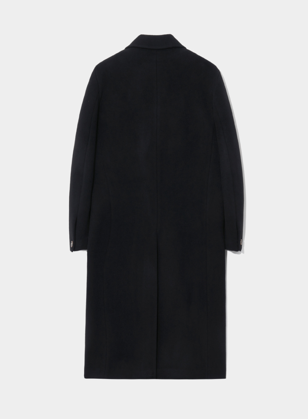 Classic Double Breasted Wool Coat - Classic Black