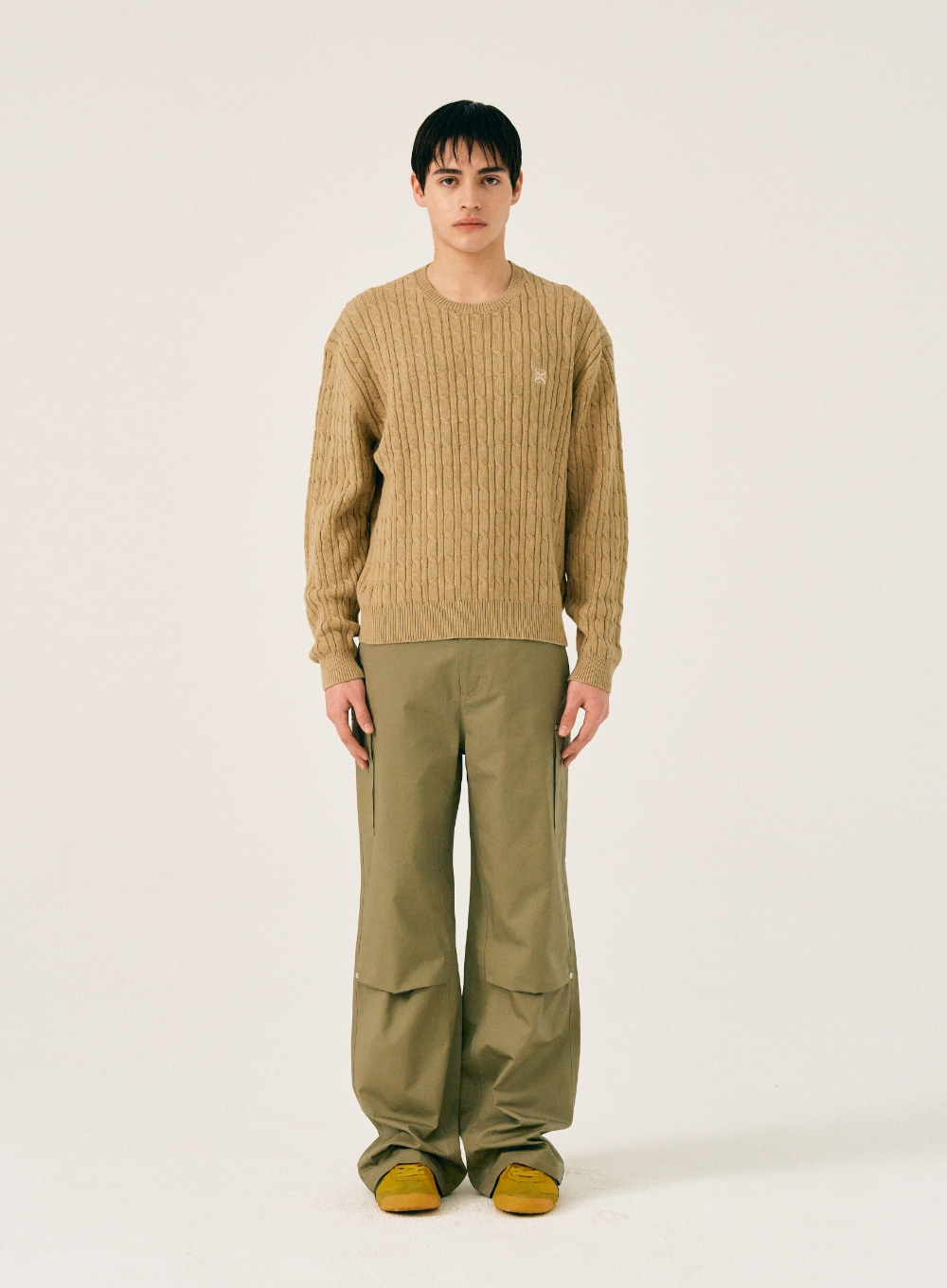 Classic Solid Cable Knit - Organic Beige