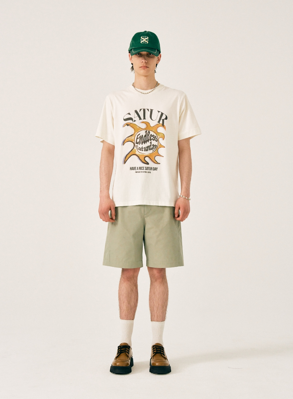 [5월 13일 예약배송] Sun Retro Graphic T-Shirts - Retro Ivory
