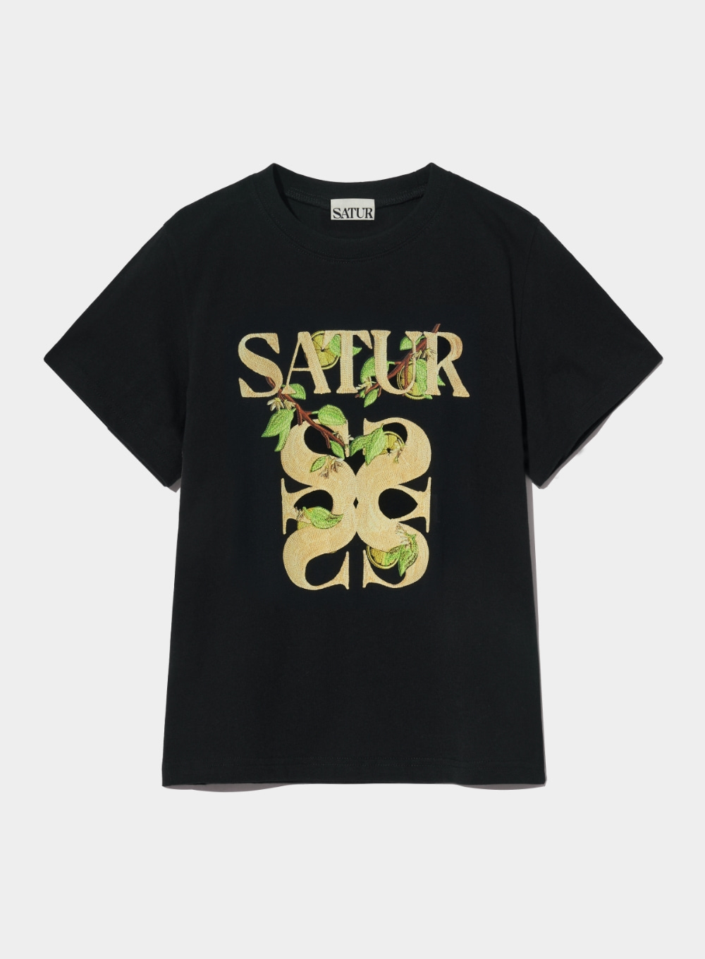 [5월 16일 예약배송] (W) Apero Leaf Graphic T-Shirt - Classic Black