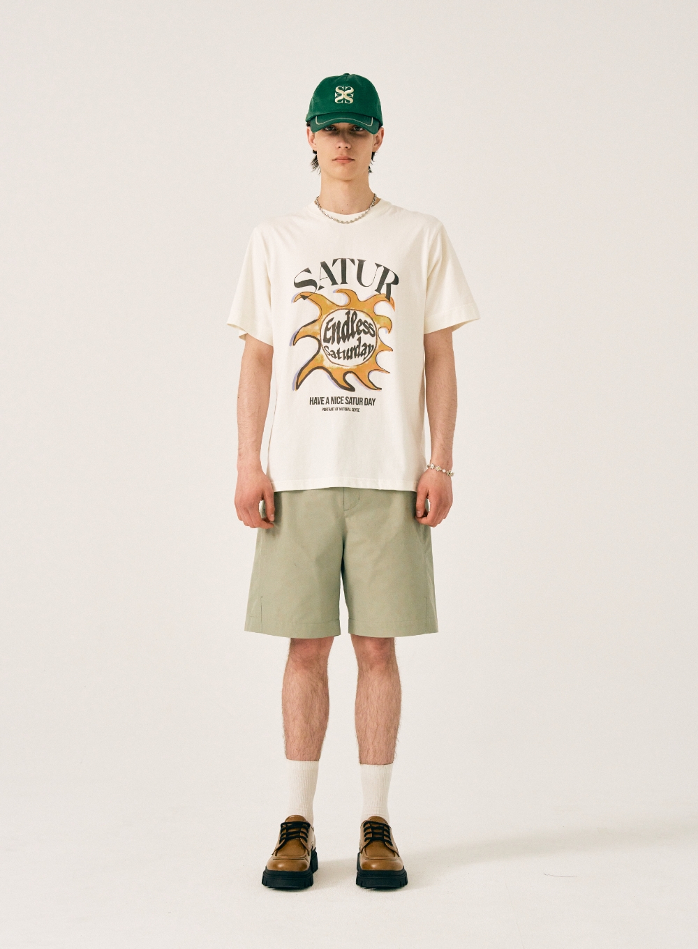 [5,000원 쿠폰] Sun Retro Graphic T-Shirts - Retro Ivory