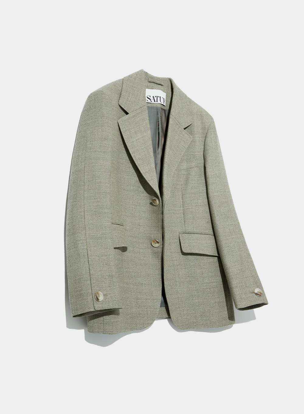 Quito Big Lapel Two Button Jacket Sage Green