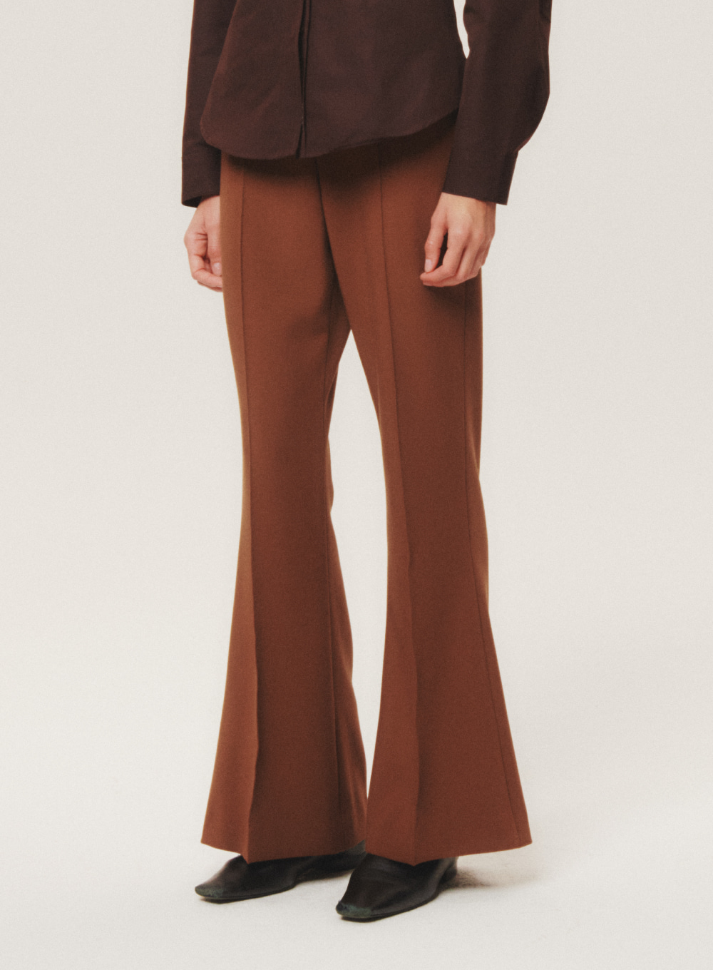 Brill Twill Flare Pants - Toffee Brown