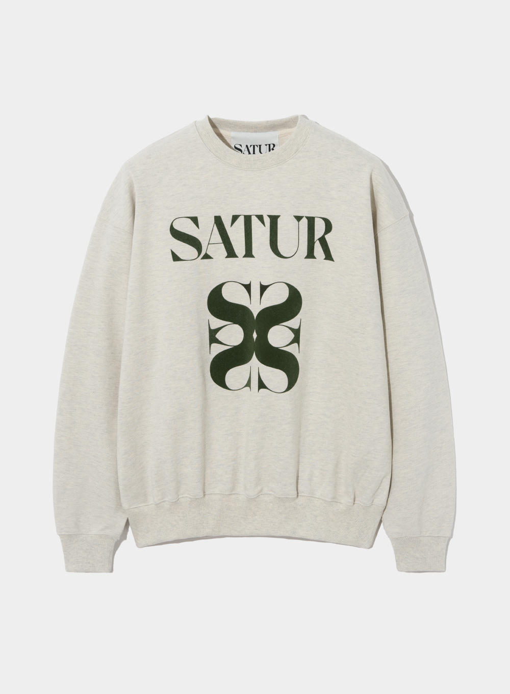 Satur All Day Sweatshirts - Melange Ivory Khaki
