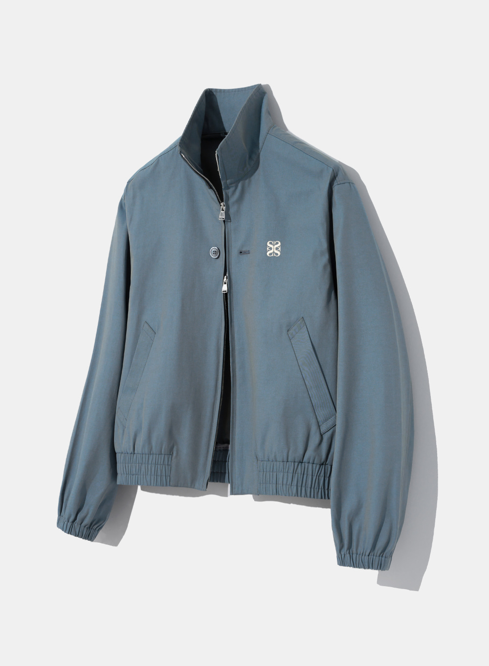 Lecce Two Tone Zip-up Jacket - Emerald Blue