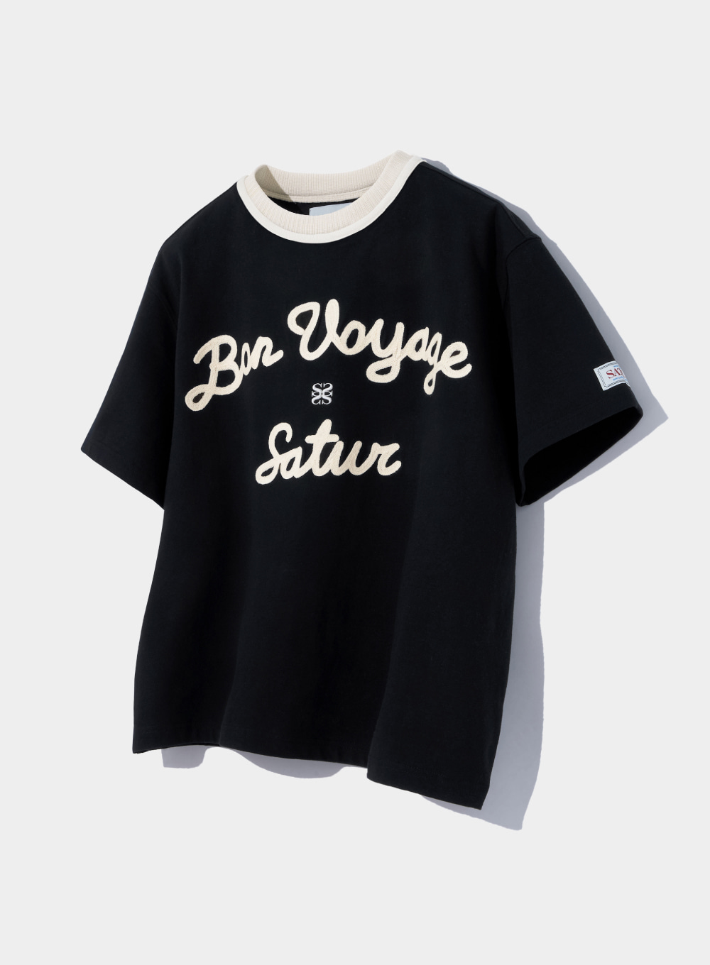 [3월 31일 예약배송]Satur Logo Voyage T-Shirt - Classic Black