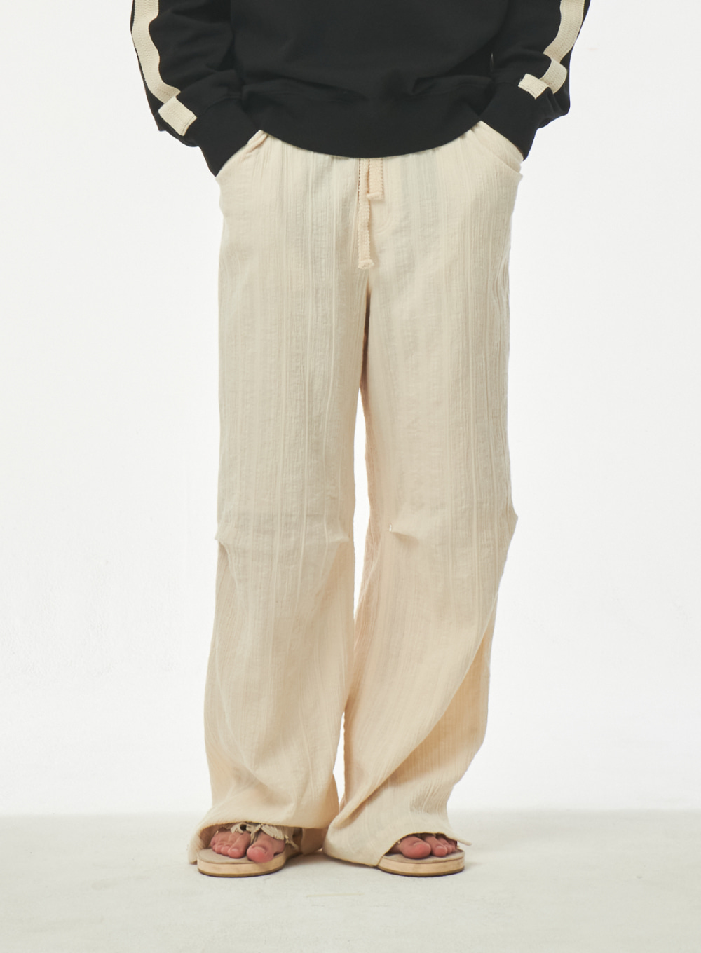 Torino Pajamas Cotton Pants - Sand Ivory
