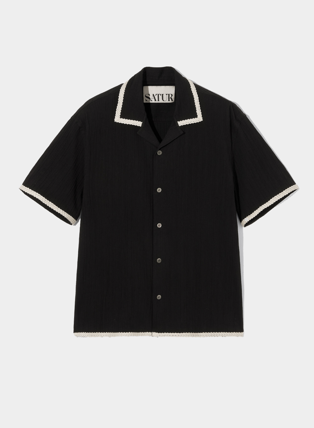[6월 9일 예약 배송] Weekend Wrinkle Organic Half Shirts - Resort Black