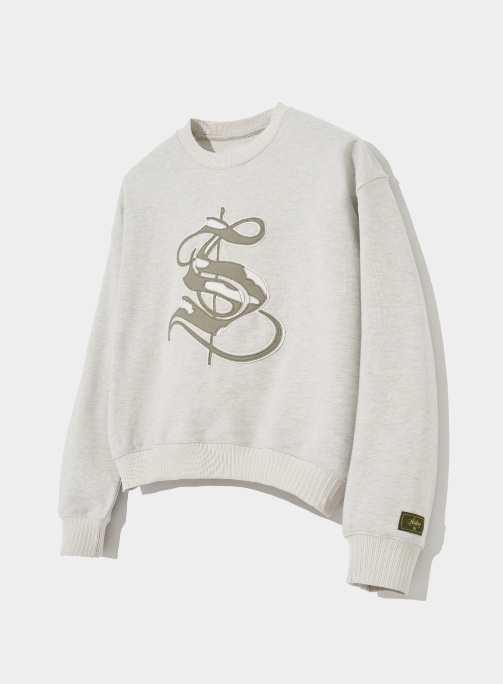 Casual Heritage Applique Sweatshirts - Melange Ivory