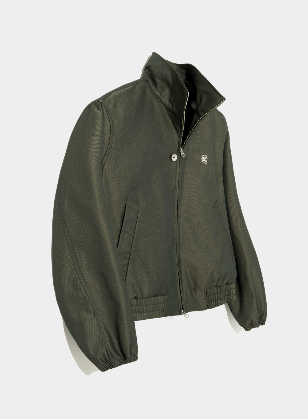 Lecce Two Tone Zip Up Jacket - Glitter Green Brown