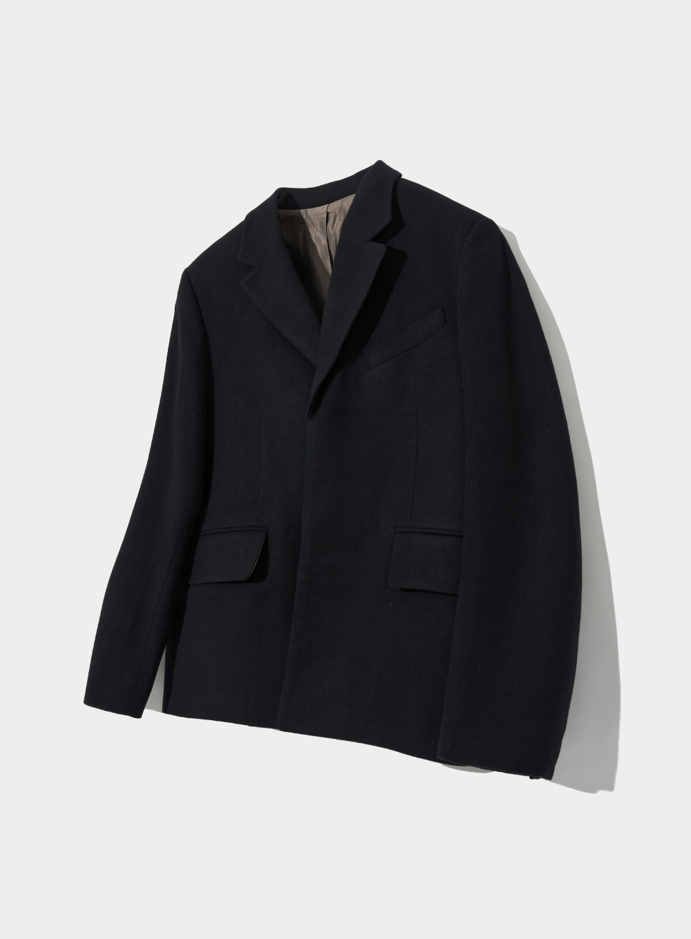 Modern Classic 2-Button Wool Jacket - Classic Black