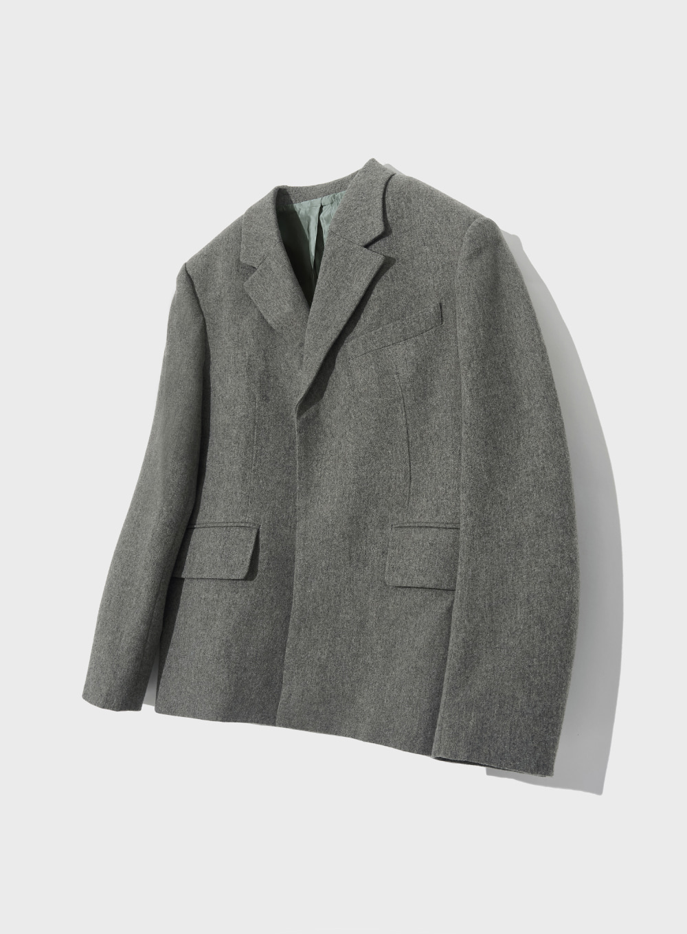 Modern Classic 2-Button Wool Jacket - Deep Gray