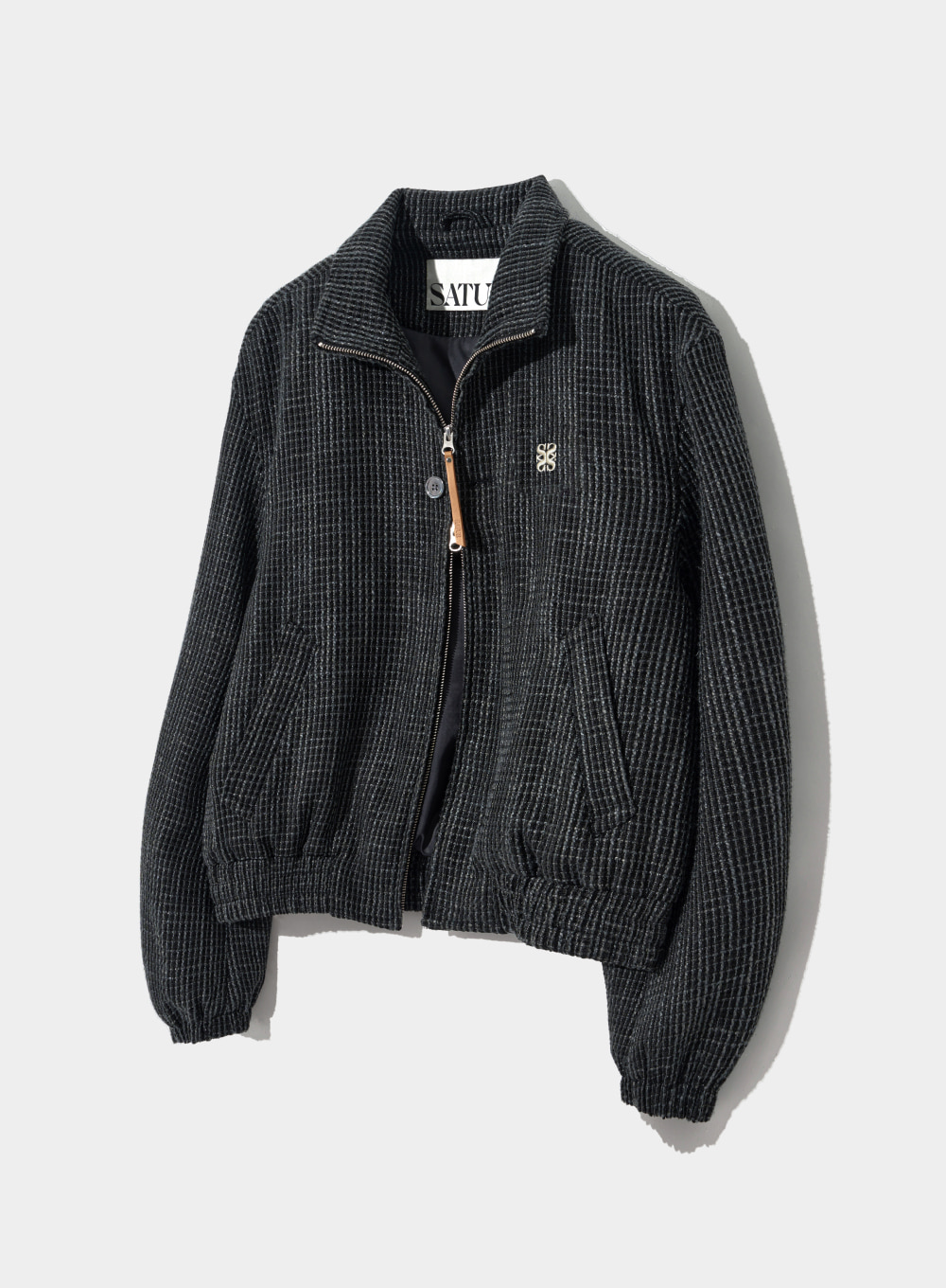 Lecce Tweed Zip-Up Jacket - Resort Black