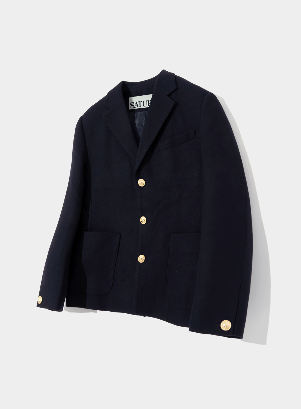 Classic 3-Button Wool Jacket - Classic Navy