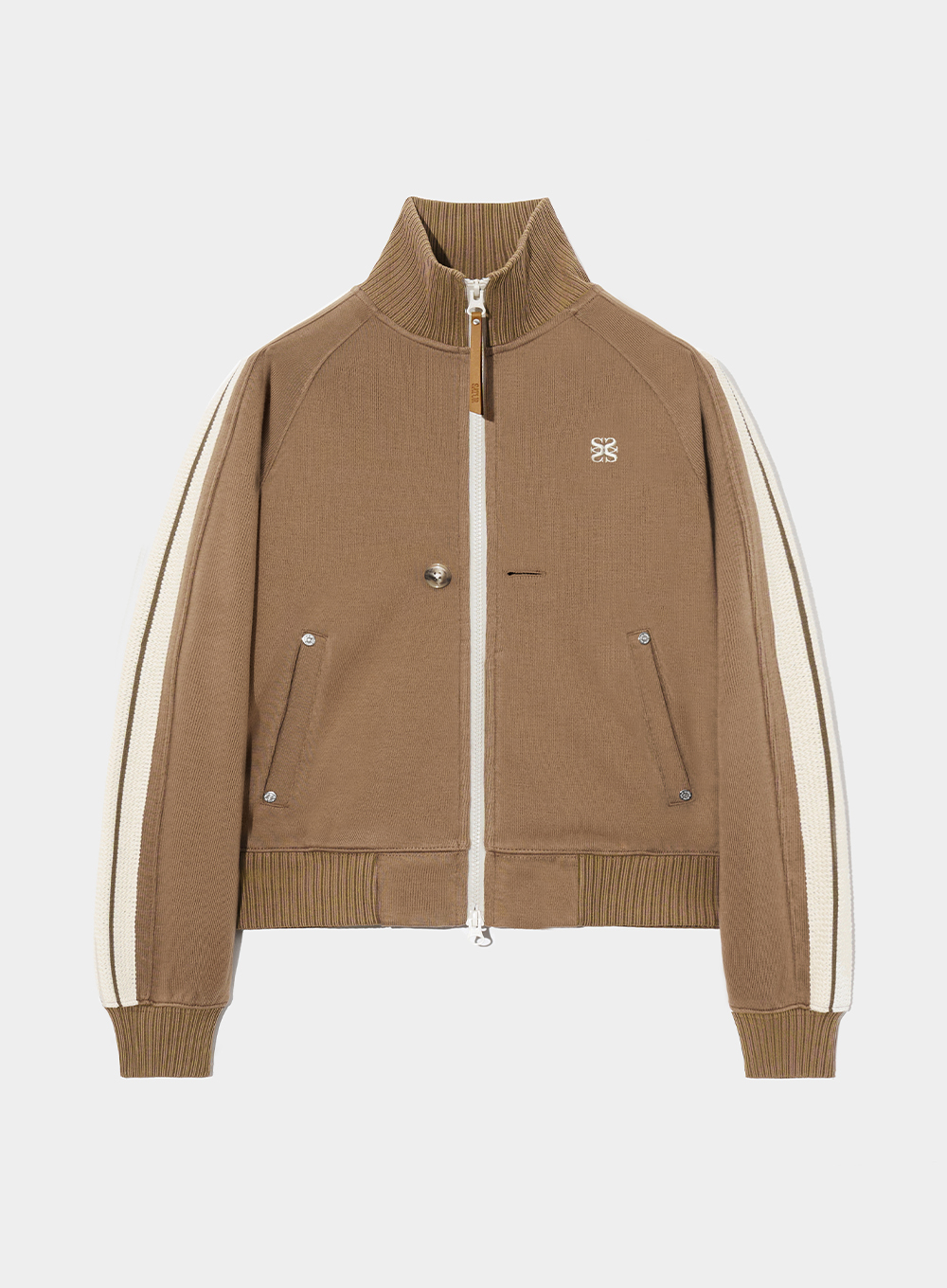 (W) Lawton All Day Track Zip-Up Jacket - Light Brown