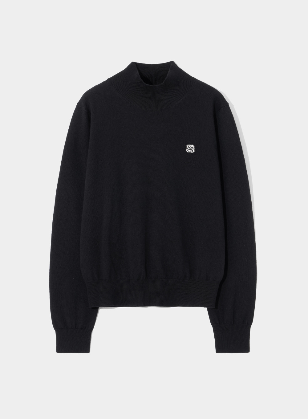 (W) All Day Satur Basic Turtle Neck Knit - Classic Black