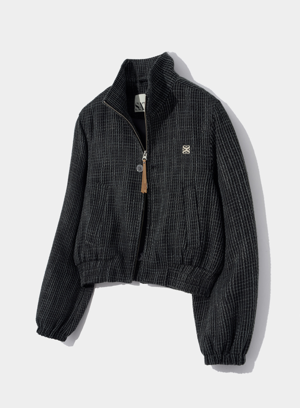 (W) Lecce Tweed Zip-Up Jacket - Resort Black