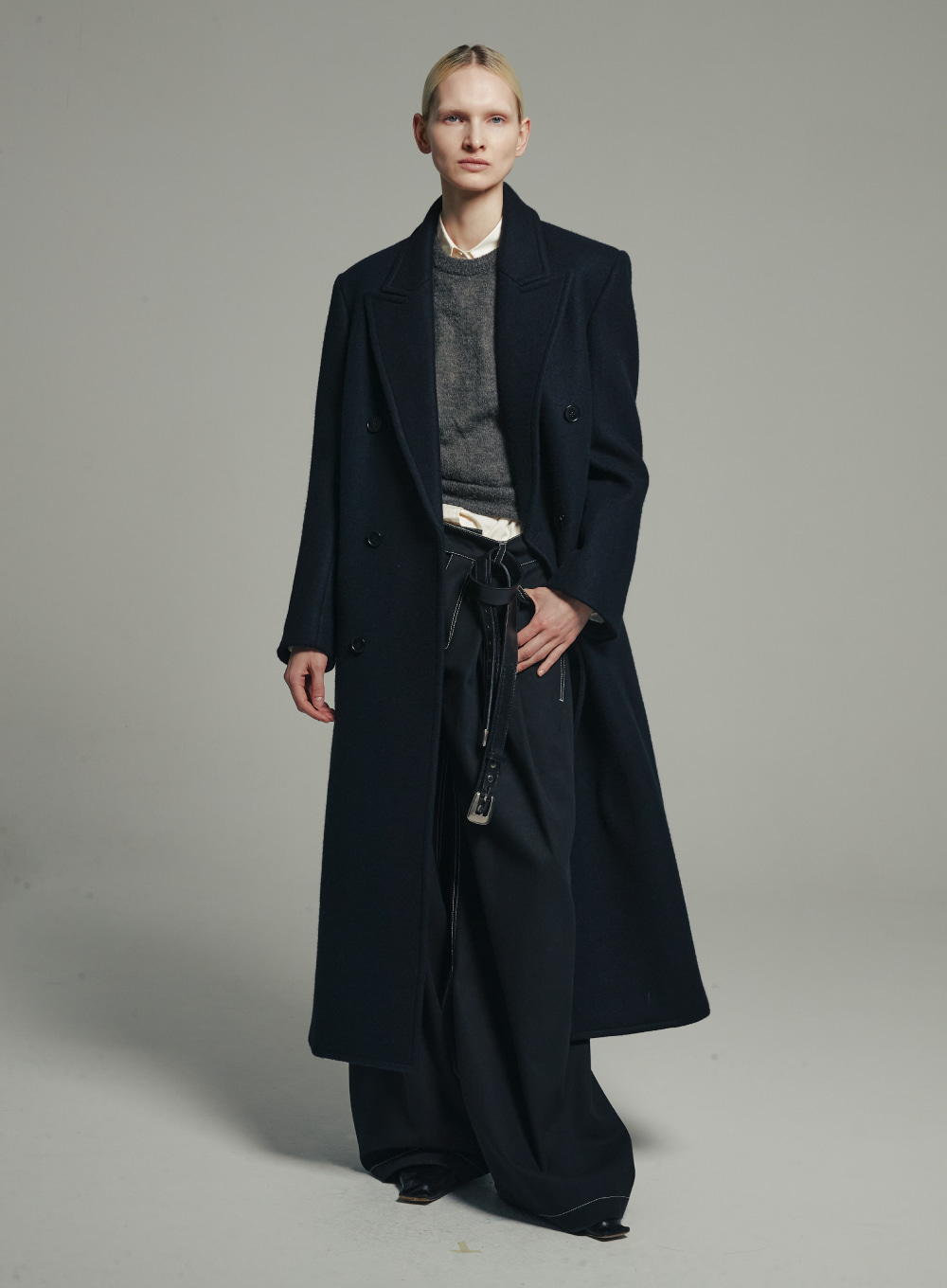 Bogata Wool Oversize Double Coat - Classic Black