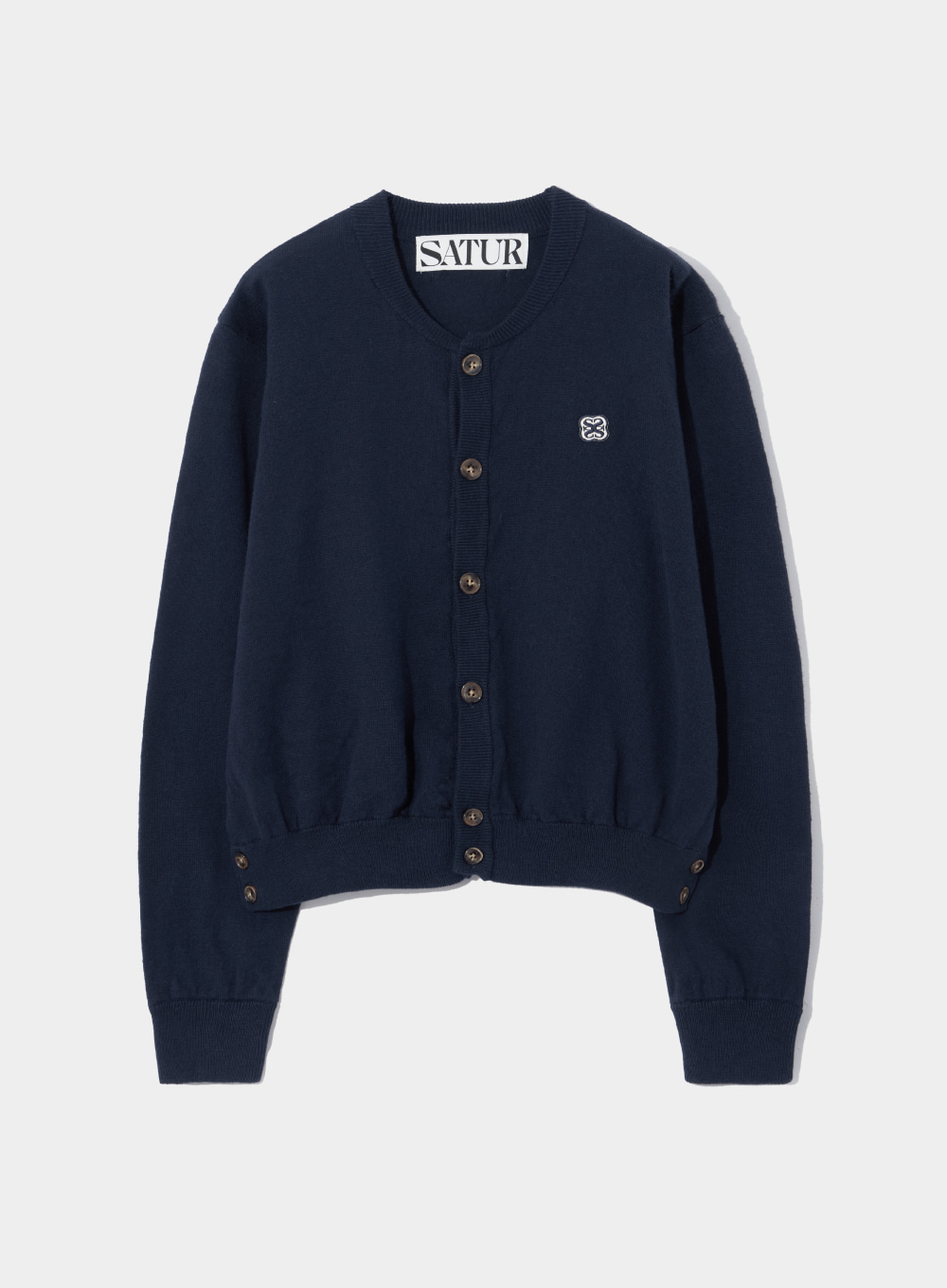 (W) All Day Satur Cotton Cashmere Blend Cardigan - Classic Navy