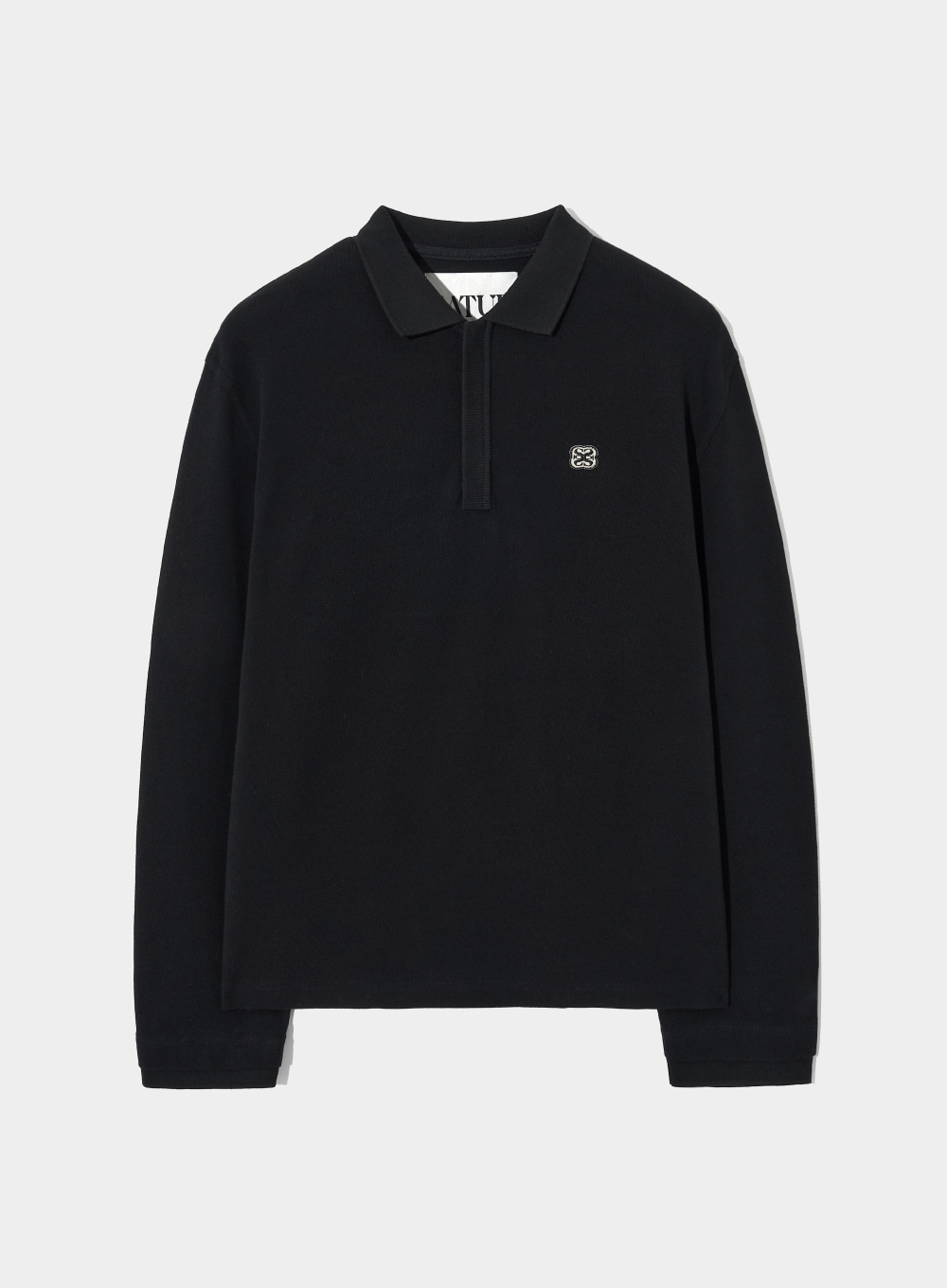 All Day Basic Pique Polo Long Sleeve - Classic Black