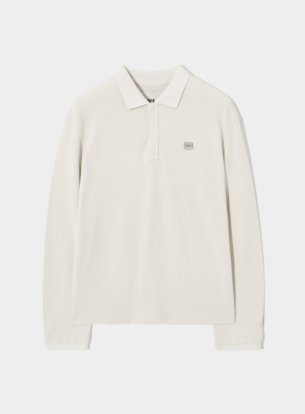 All Day Basic Pique Polo Long Sleeve - Resort Ivory