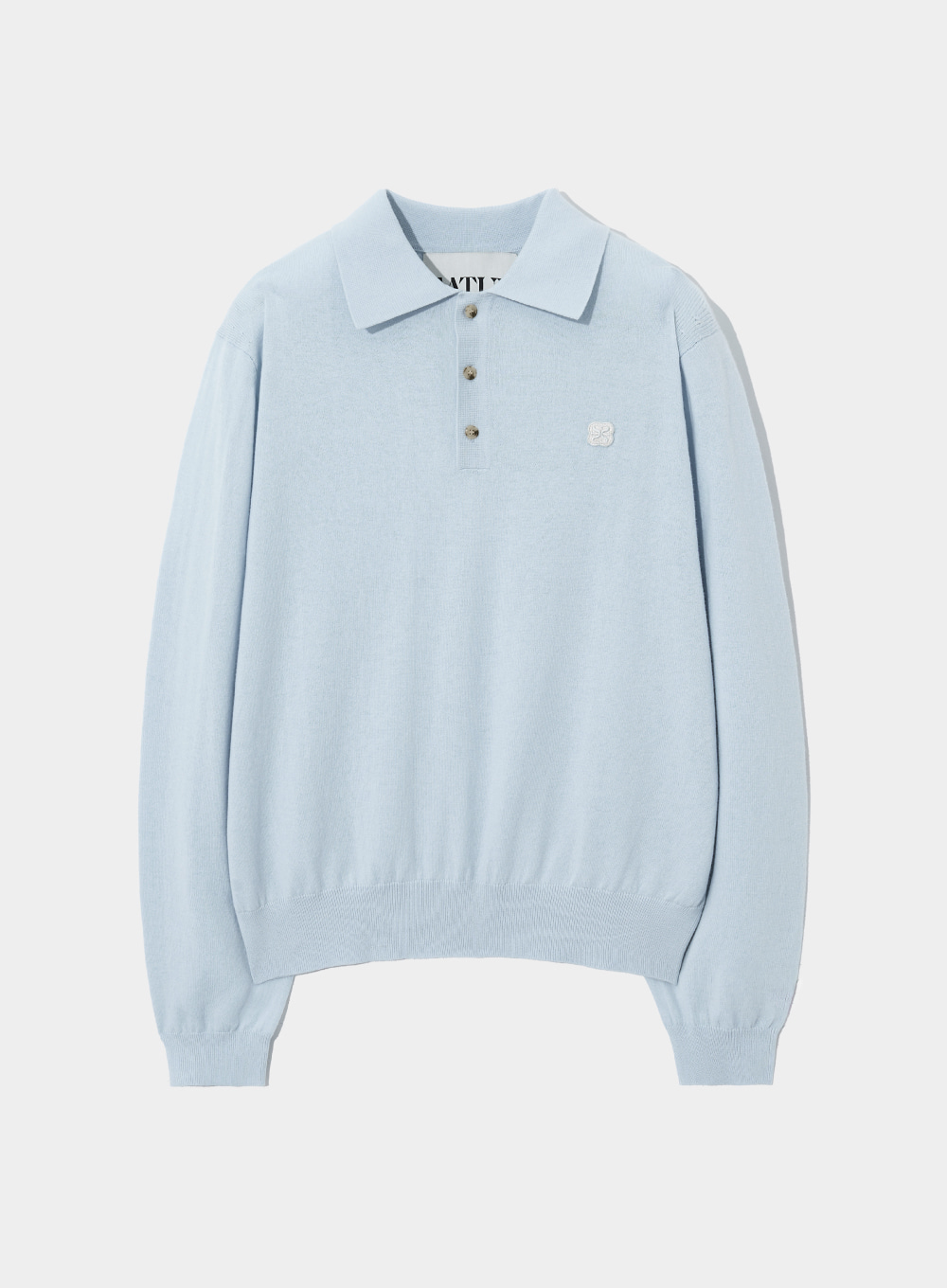 All Day Satur Basic Polo Knit - Soft Blue