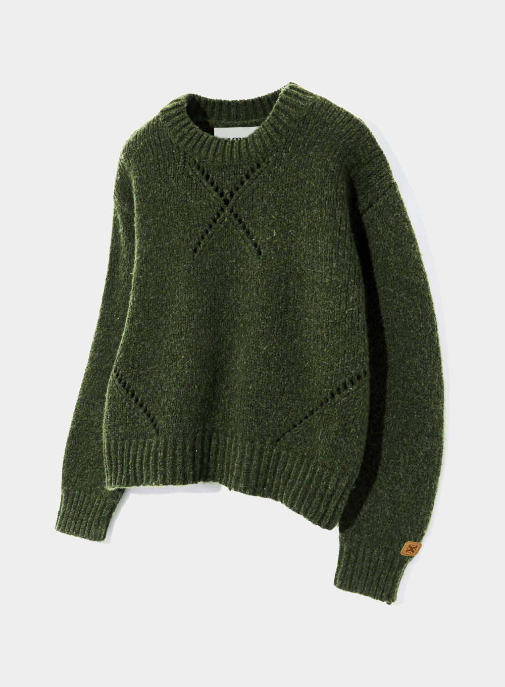 Cardiff Wool Blend Pullover Knit - Olive Khaki