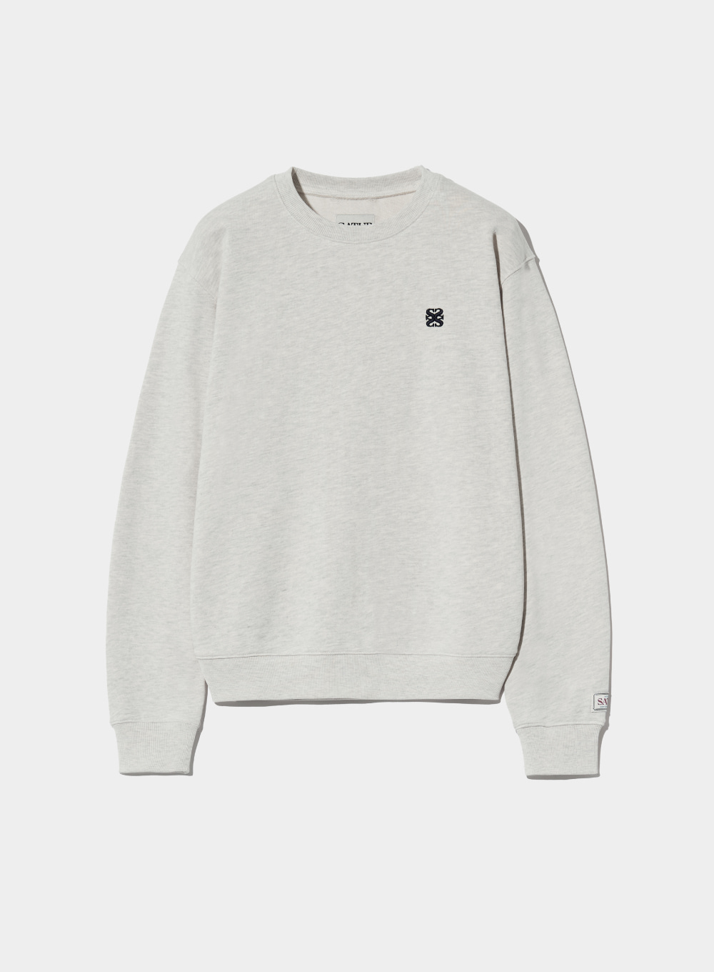 (W) Classic Logo Basic Sweatshirts - Melange Ivory