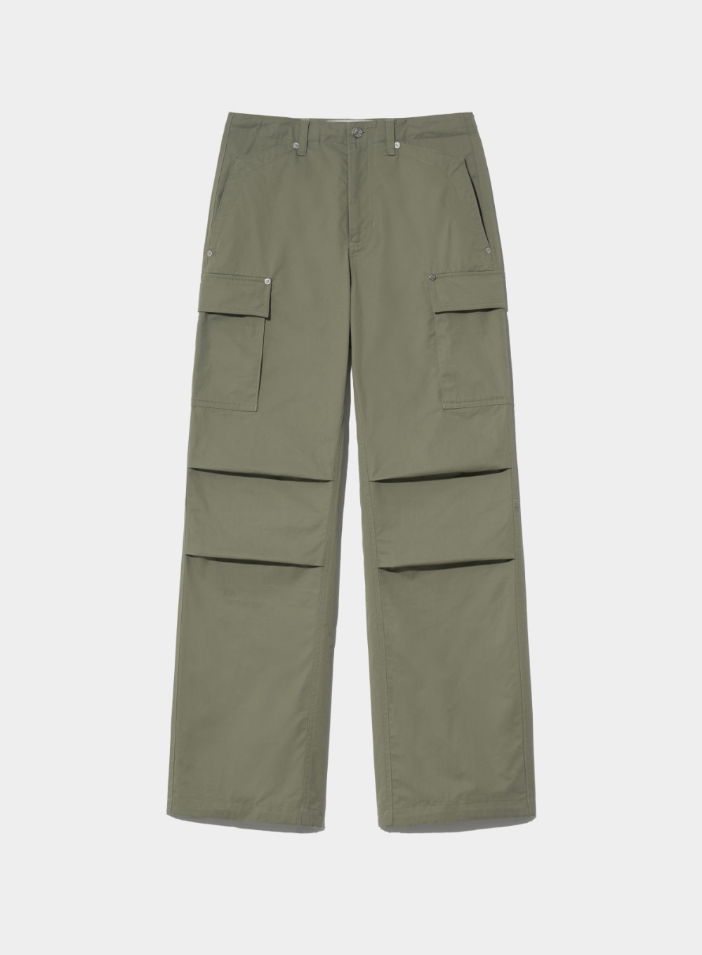 (W) Torino String Flap Pocket Cargo Pants - Olive Khaki
