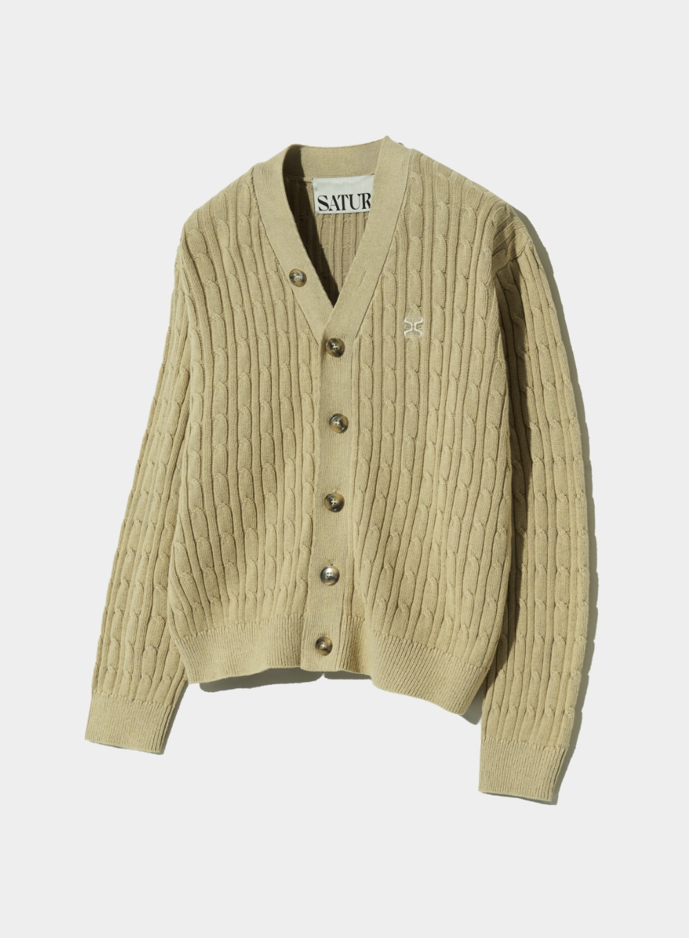Faro Over Size Cable Cardigan - Organic Beige