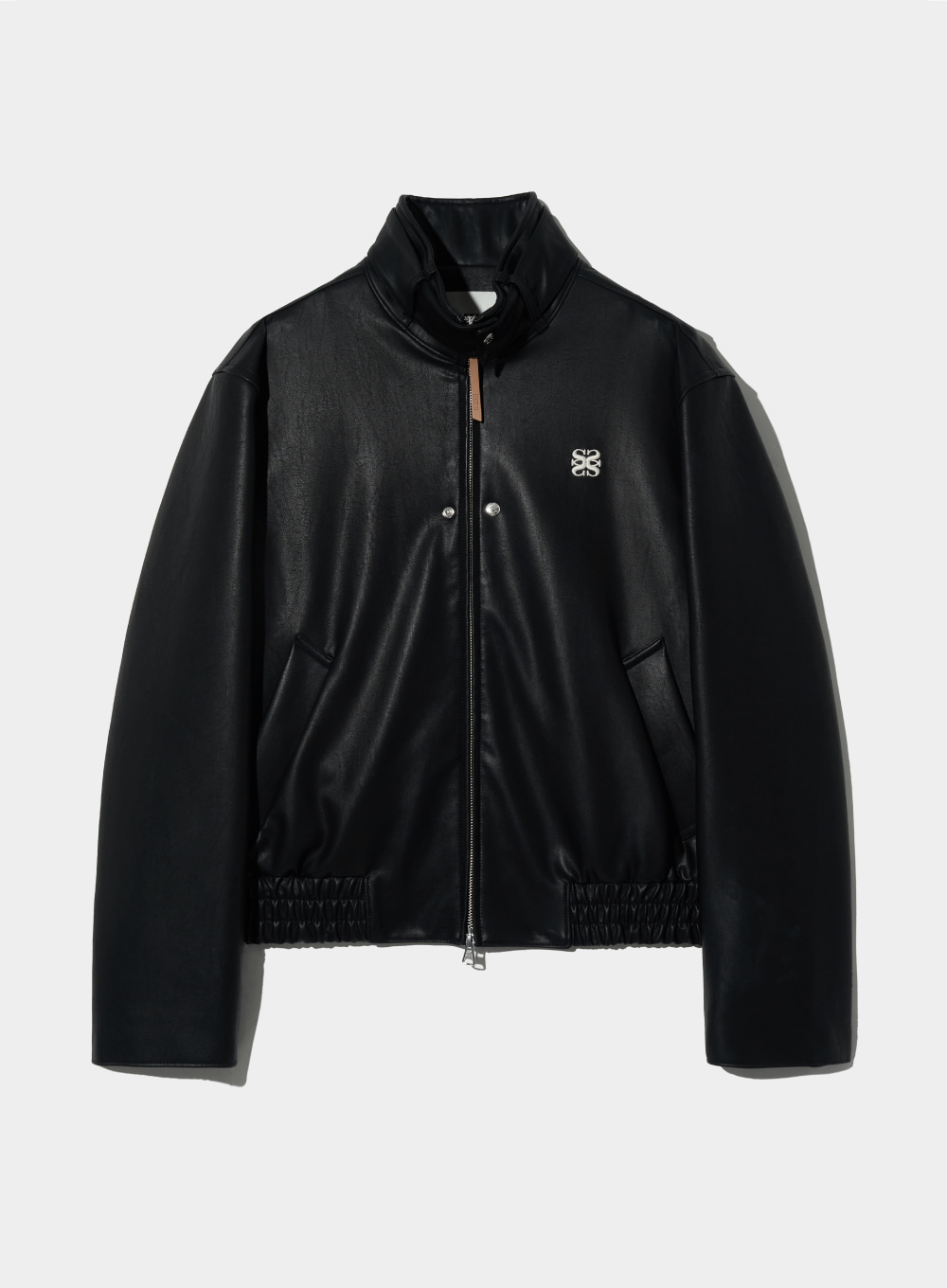 Lecce Leather Zip Up Jacket - Classic Black
