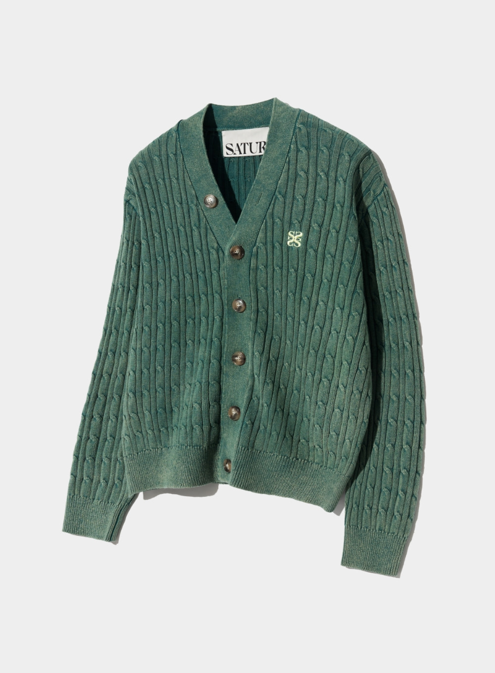 Faro Over Size Cable Cardigan - Classic Green