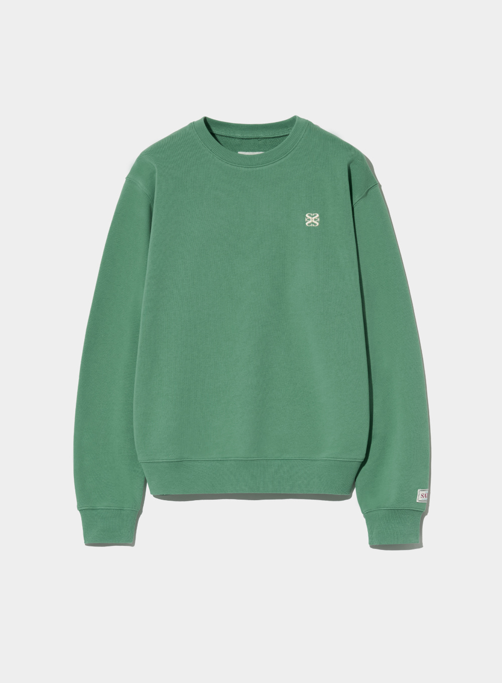 (W) Classic Logo Basic Sweatshirts - Sage Green